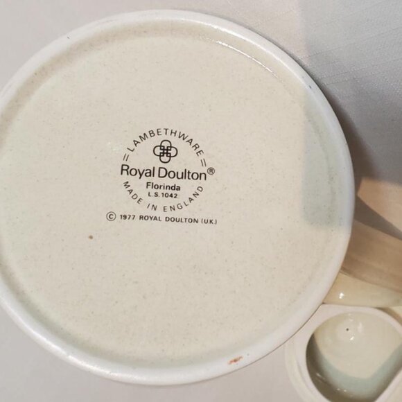 Vintage Royal Doulton Lambeth Ware Tea or Coffee Set 1970s Stoneware - Picture 6 of 7